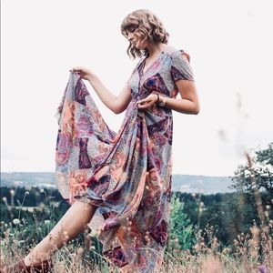 colorful patchwork boho dress